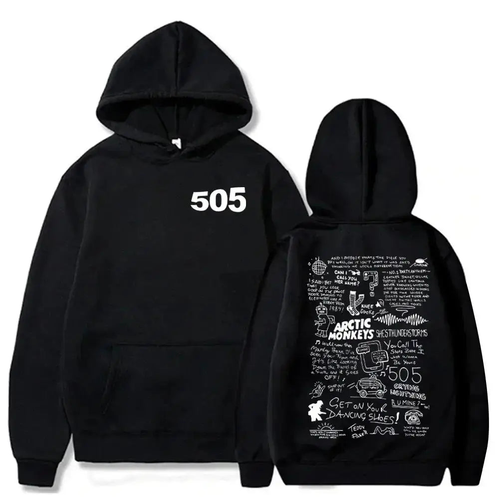 505 Sudadera con capucha Arctic Monkeys Música Sudadera con capucha Arctic Monkeys Merch Regalo para Arctic Monkeys Fan Jersey Tops Streetwear Unisex
