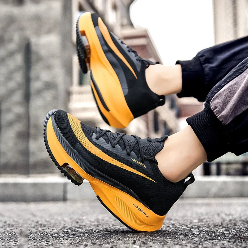Zapatillas de Running para Hombre con Amortiguación de Aire y Placa de Carbono, Zapatillas Deportivas Ligeras para Mujer para Correr, Gimnasio, Entrenamiento, Parejas