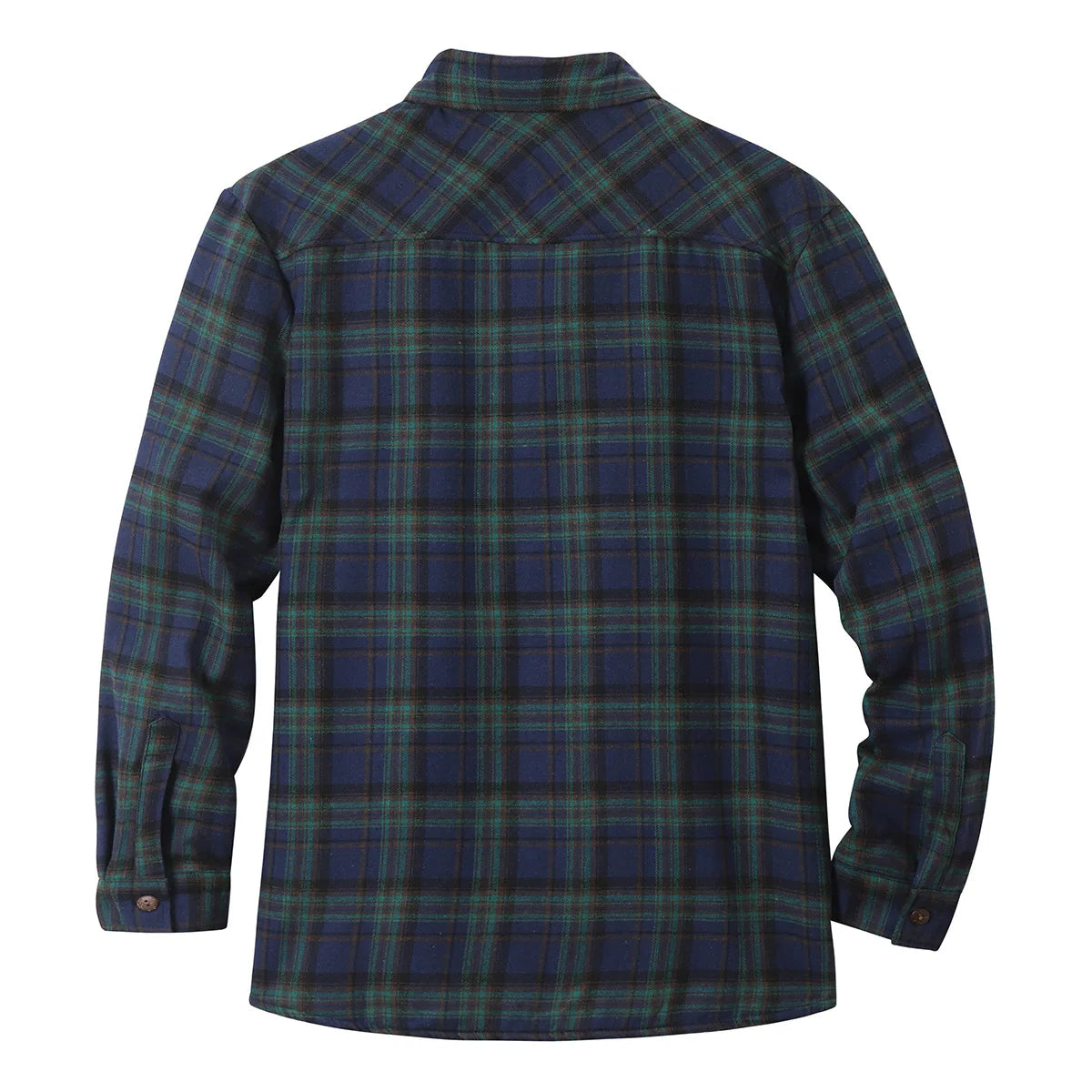 New2026 Chaqueta de lana a cuadros para hombre, Otoño Invierno, cuello vuelto, botón, camisa gruesa, chaqueta para hombre, chaqueta informal, camisas