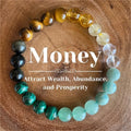 Nueva pulsera para atraer riqueza y prosperidad con piedra de ojo de tigre y lapislázuli, cuentas de madera Natural, pulsera hecha a mano para hombres y mujeres