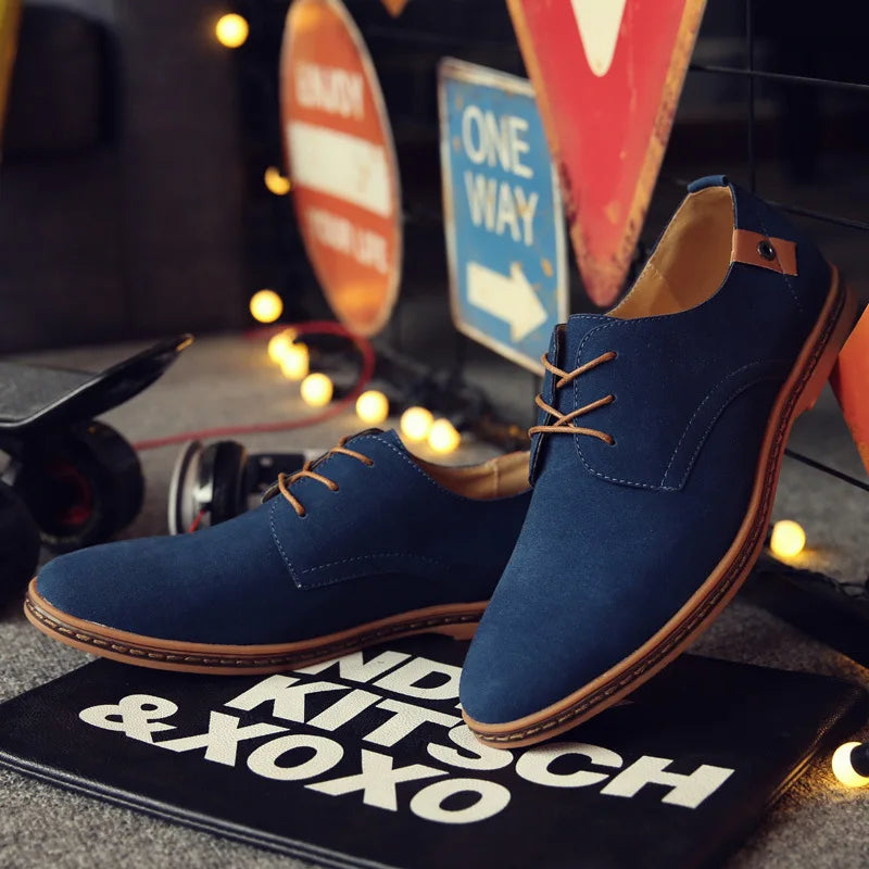 Zapatos de Cuero Nuevos 2026 para Hombre, Zapatos Oxford de Lujo para Hombre, Zapatos Casuales de Negocios de Cuero de Gamuza de Alta Calidad, Zapatos de Hombre