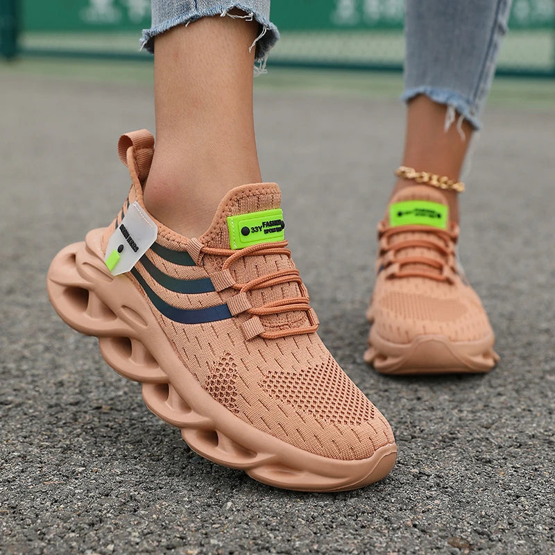 Zapatillas de deporte de malla para hombre, Calzado cómodo y ligero para senderismo al aire libre, transpirable, a la moda, zapatos informales para correr, Tenis