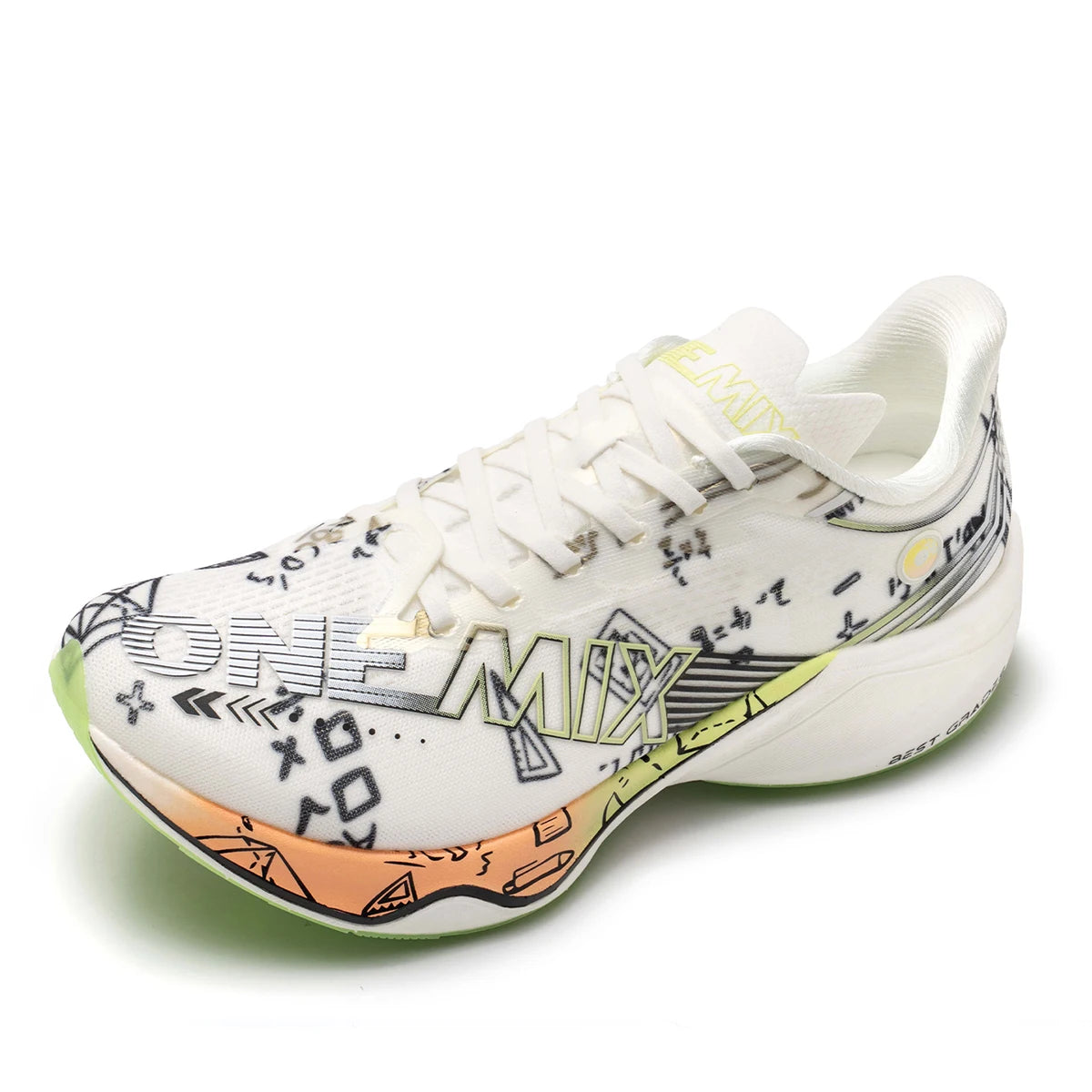 ONEMIX Zapatillas de Running y Entrenamiento con Placa de Carbono de Nylon para Hombre, Amortiguación Completa, Zapatillas Deportivas con Placa de Carbono para Caminar