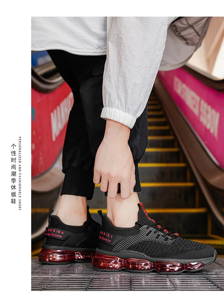 Zapatillas de deporte de lujo para hombre, mocasines informales transpirables para entrenamiento, mocasines de moda para correr, Tenis masculinos