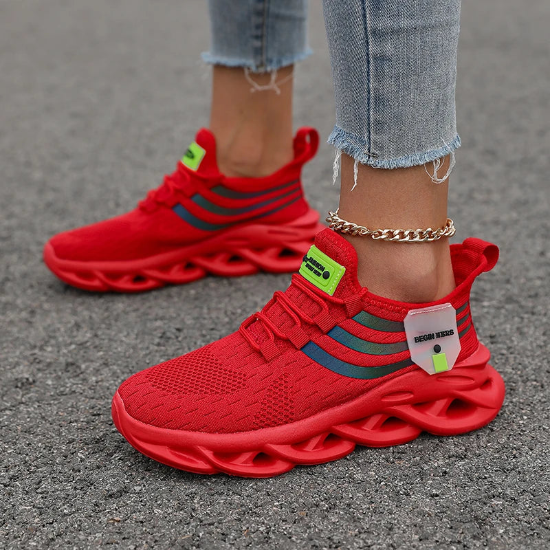 Zapatillas de deporte de malla para hombre, Calzado cómodo y ligero para senderismo al aire libre, transpirable, a la moda, zapatos informales para correr, Tenis