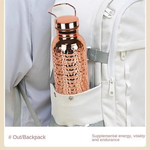 800ml Copper Bottle, Insulated Leakproof Copper Water Bottle, Portable Leakproof Mug for Gym, Camping, Travel, Hydration, Work