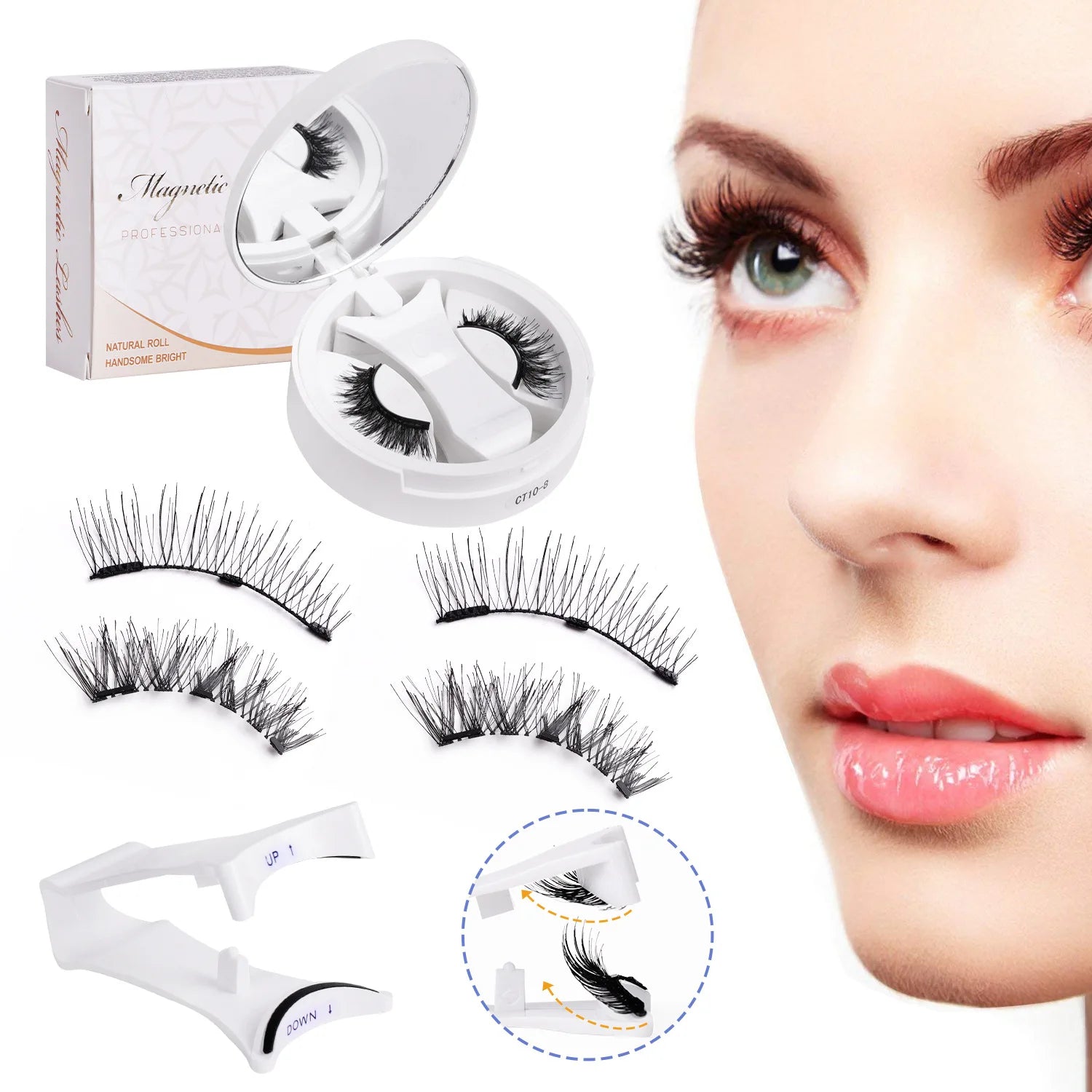 Magnetic Fake Eyelashes Set – Reusable 3D, No Glue, Waterproof