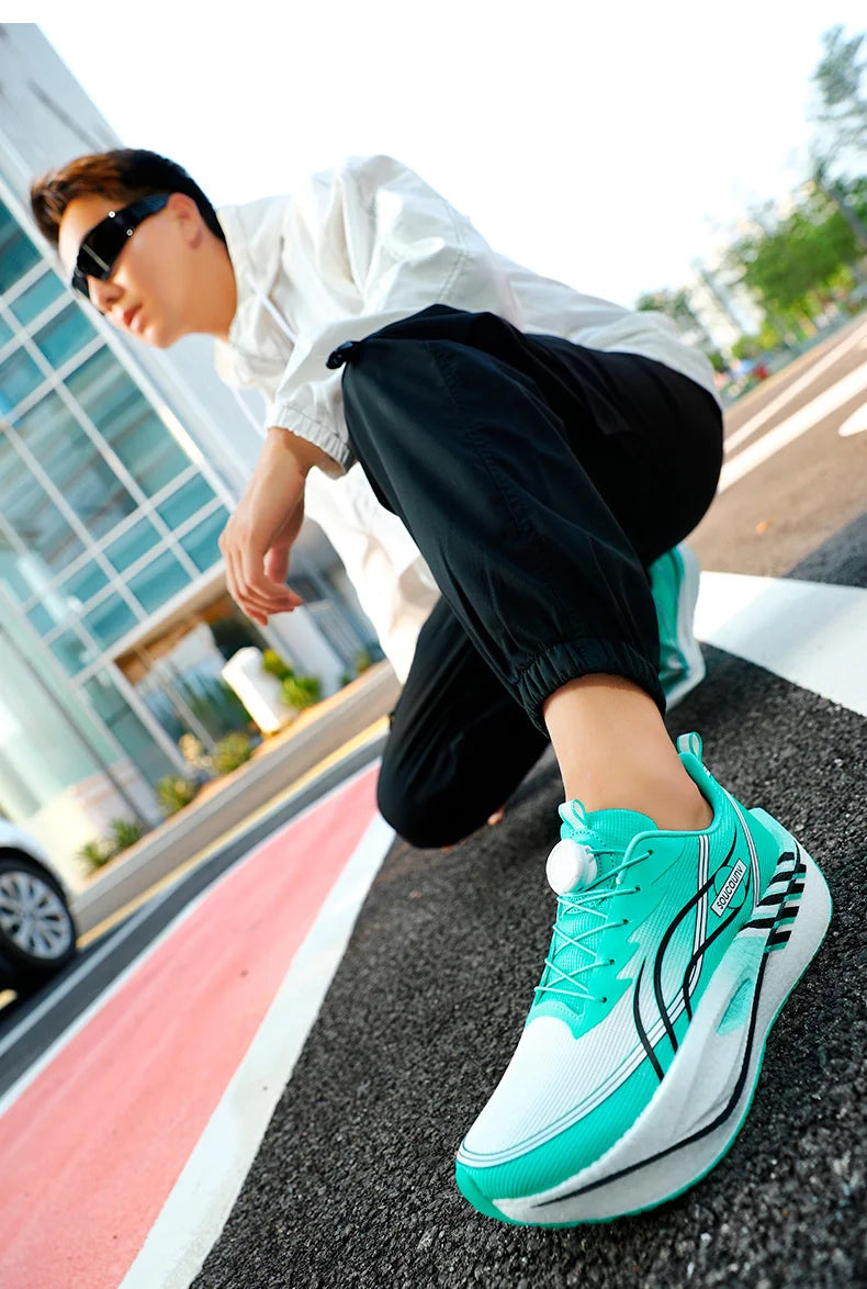 Zapatillas para Correr Profesionales con Placa de Carbono para Fitness, Maratón, Deportivas Ligeras para Hombre, Cómodas y Antideslizantes para Mujer