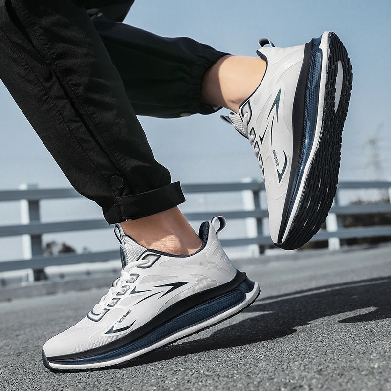 Zapatillas de deporte al aire libre para parejas, zapatos transpirables antideslizantes con amortiguación para correr en carretera, zapatos deportivos para correr para hombres, zapatos informales ligeros para hombres