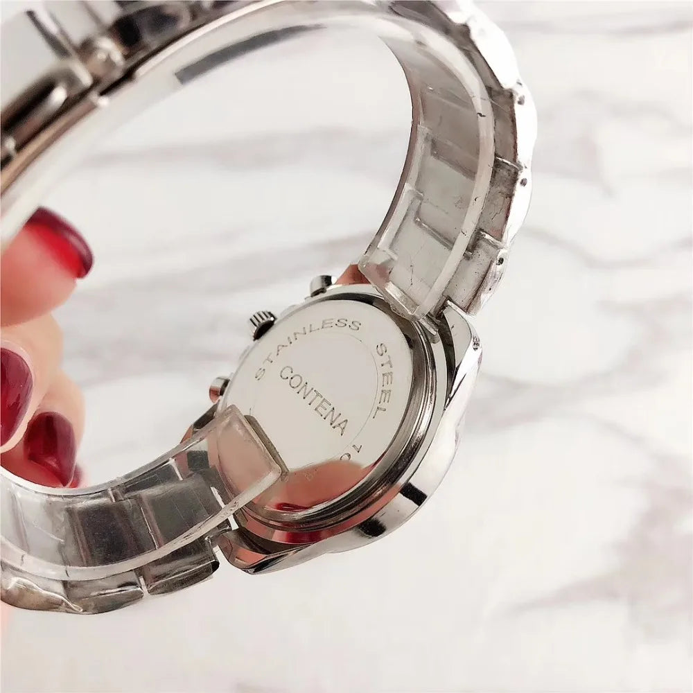 CONTENA, relojes de lujo de la mejor marca para Mujer, pulsera de acero creativa a la moda, relojes para Mujer, Reloj de cuarzo para Mujer, Reloj para Mujer