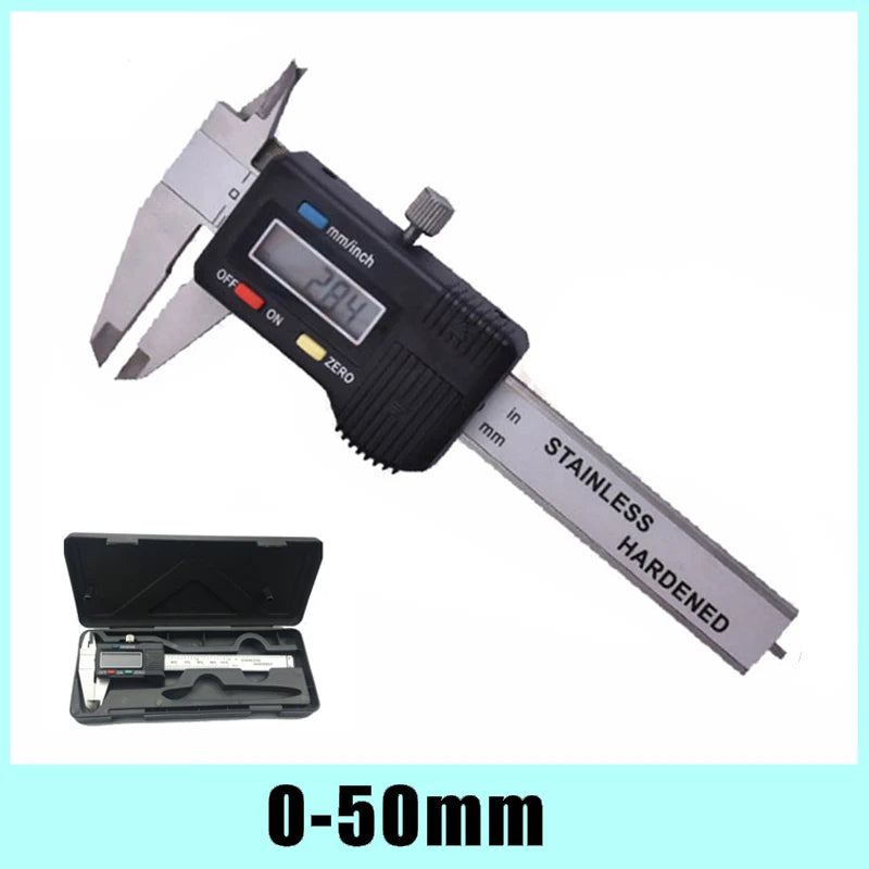 Mini Stainless Steel Digital Caliper, 50mm 70mm 100mm Electronic Vernier Caliper, Sliding Gauge, Gem Thickness Gauge