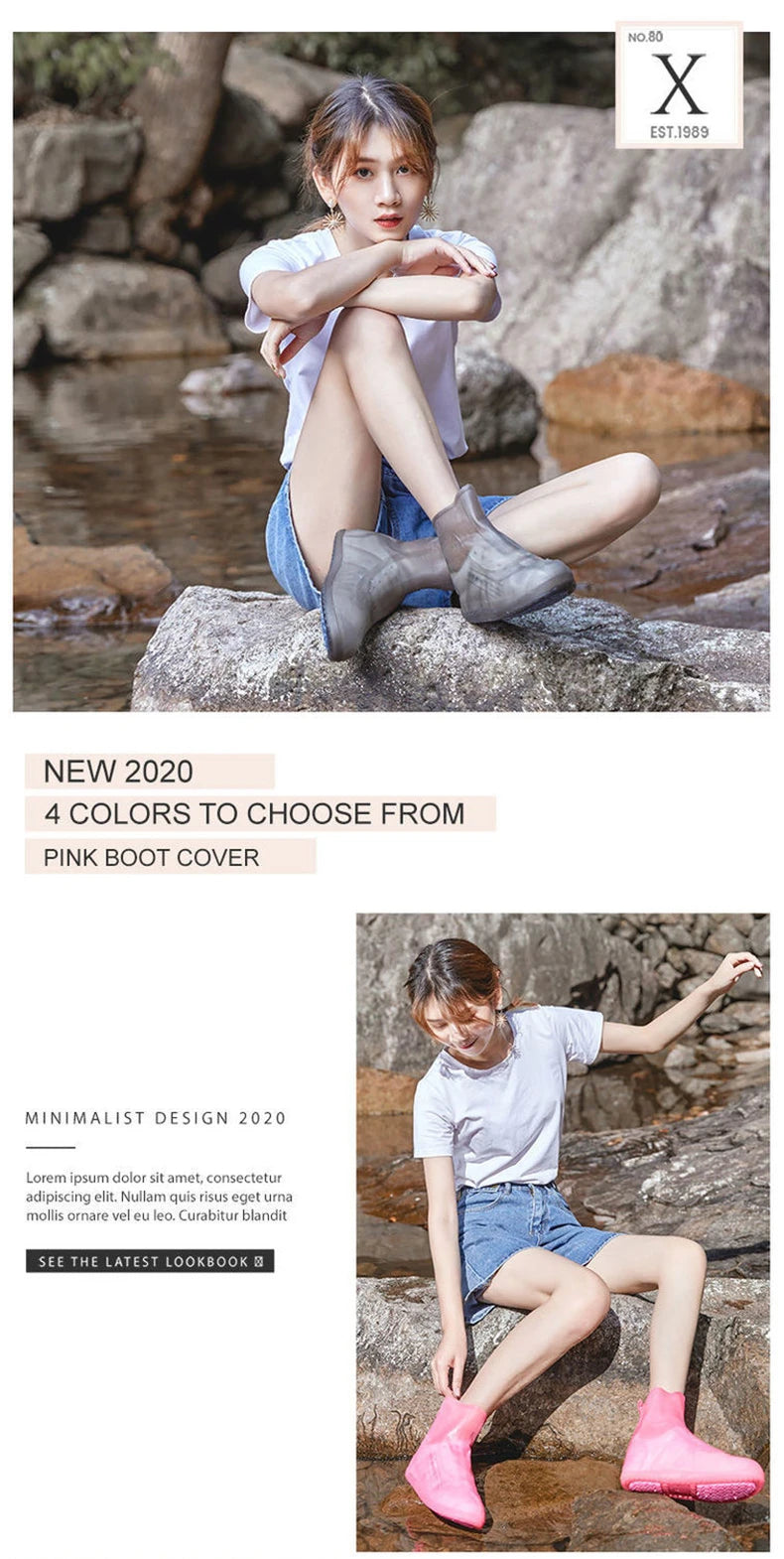 Cubrezapatos de Silicona Impermeables, Cubrebotas de Lluvia Antideslizantes, Cubrecalzado Unisex de Goma Resistente al Agua para Días Lluviosos