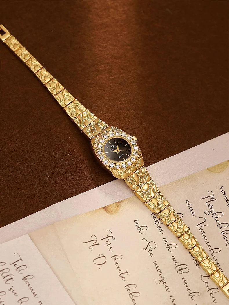 Relojes Bee Sister para mujer, novia, relojes de cuarzo para mujer, nicho de lujo, resistente al agua, reloj de pulsera elegante para mujer