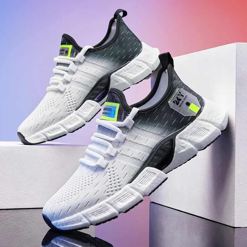 Zapatillas de deporte ligeras a la moda para hombre, zapatos deportivos cómodos y transpirables para caminar, calzado informal para correr, tenis, entrenamiento de gimnasia