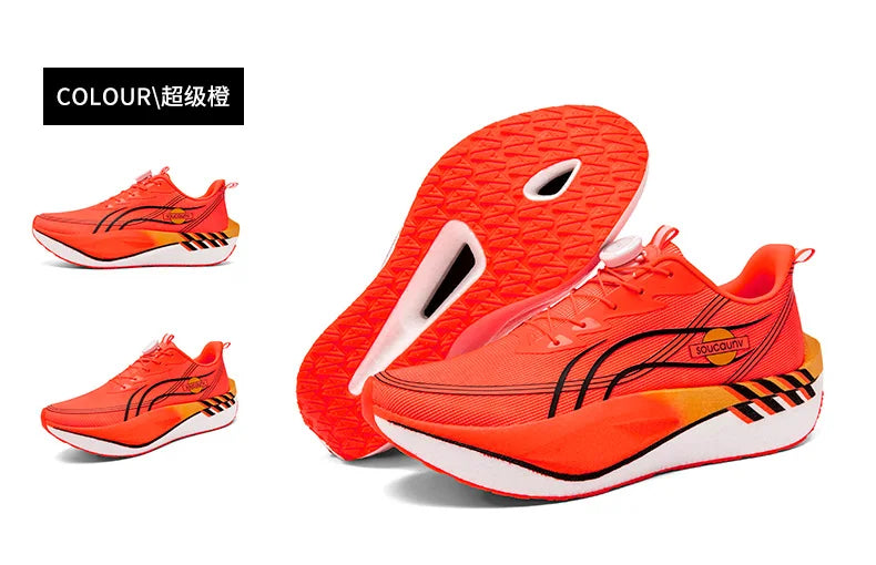 Zapatillas para Correr Profesionales con Placa de Carbono para Fitness, Maratón, Deportivas Ligeras para Hombre, Cómodas y Antideslizantes para Mujer