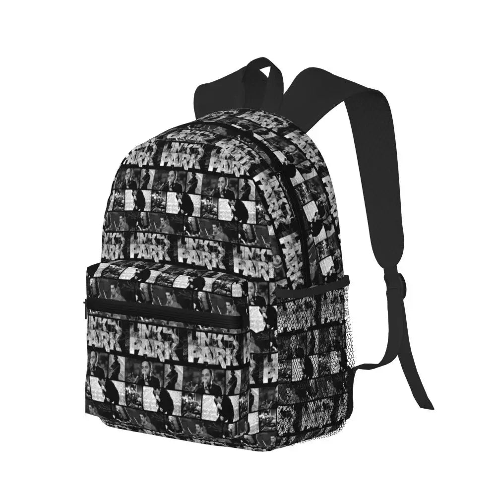 L-Linkin-S P-Park-S Band Mochila para estudiantes Mochila escolar Mochila de viaje para senderismo para niños y niñas Mochila de moda Bolsos de hombro