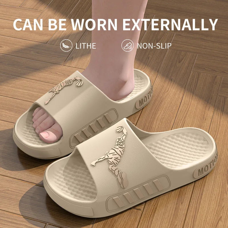 Zapatillas de hombre para uso al aire libre, casa de verano, ducha de suela gruesa, deportes antideslizantes, zapatillas frescas para refrescar