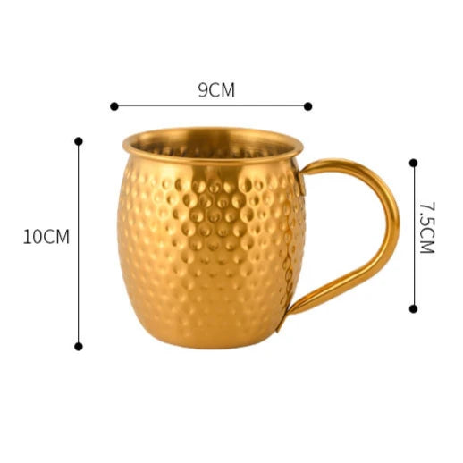 Taza de Cobre Puro de 500 ml, Taza de Metal Sólido para Beber, 17 oz, para Cócteles, Cerveza, Leche, Café, para Cocina, Bar, Fiestas, Bebidas