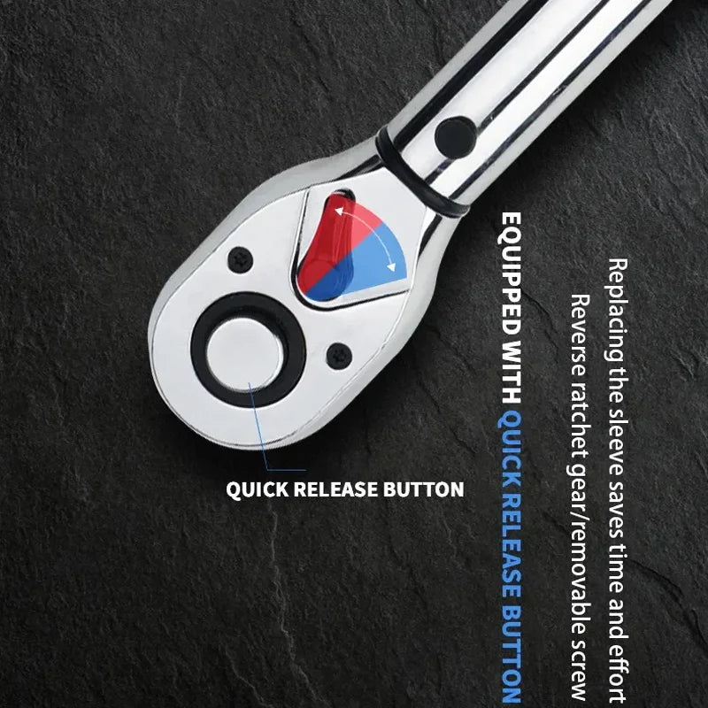 Llave dinamométrica 1/2 3/8 1/4, accionamiento cuadrado, llave de trinquete ajustable de alta precisión, herramienta automotriz profesional para bicicleta