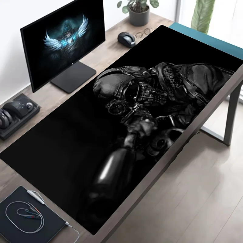 Mousepad XXL Gamer Antideslizante – Bordes Cosidos, Diseño Militar, Varios Tamaños