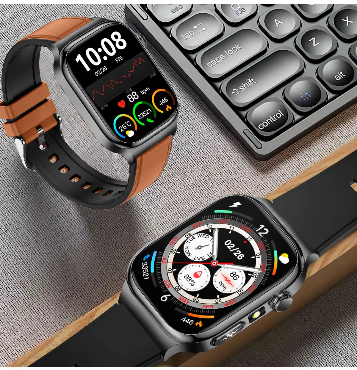 Nuevo Reloj Inteligente de Salud Nivel Hospitalario 2026 con Medición de Grasa Corporal, ECG, Oxígeno en Sangre, Presión Arterial, Pantalla AMOLED HD, Llamadas y Funciones Deportivas para Hombre