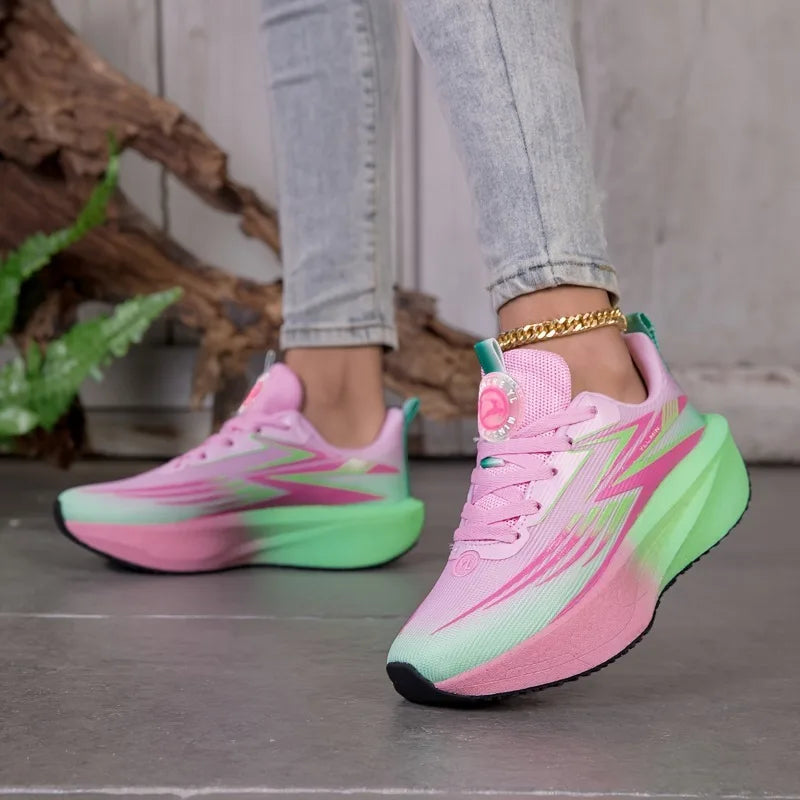 Zapatillas deportivas para correr, informales, para maratón, transpirables, ligeras, cómodas, atléticas, antideslizantes, para caminar al aire libre