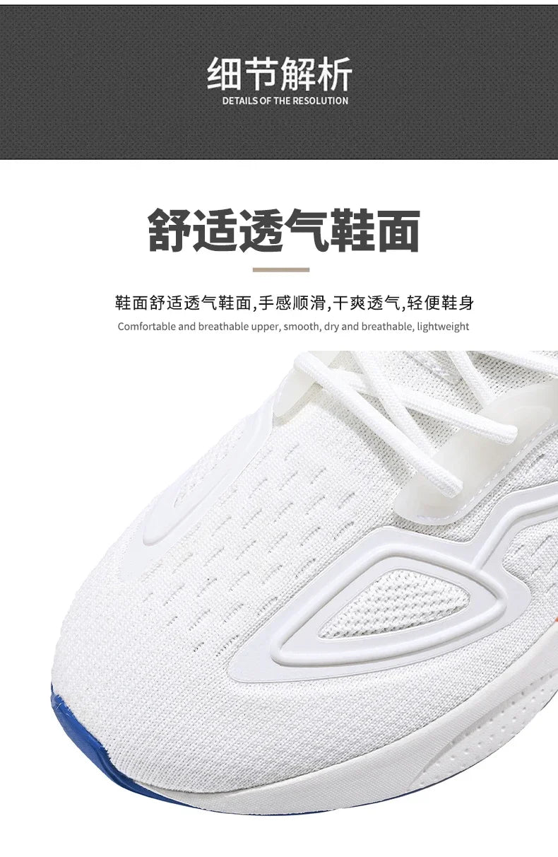 Zapatillas de deporte para hombre, zapatillas para correr de alta calidad con zapato de palomitas de maíz, cómodas zapatillas Unisex para correr, caminar, tenis informales, transpirables y ligeras