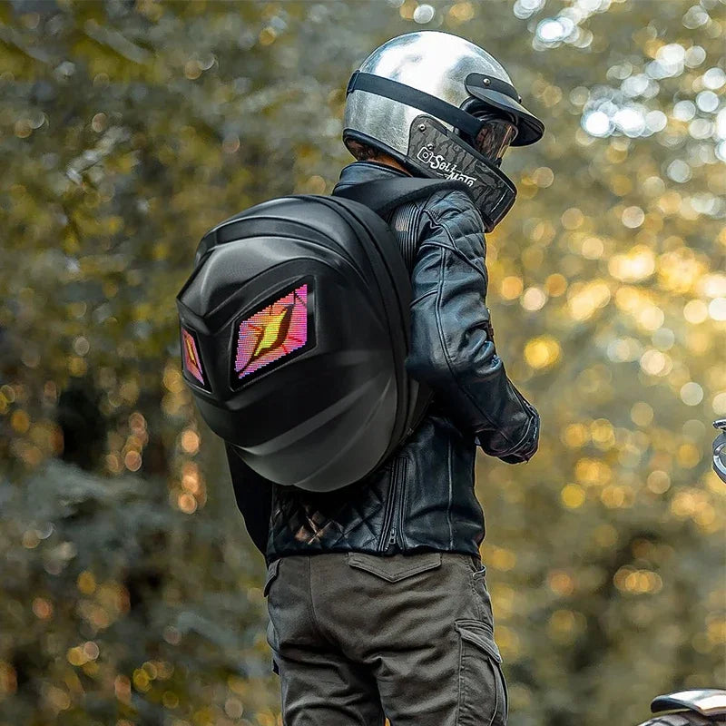 Bolsa LED para motocicleta, Mochila para ciclismo de caballero negro, bolsa para Moto, bolsas para portátiles de 13 pulgadas, Mochila LED, Mochila escolar, bolsa de viaje para bolsillo, Mochila trasera