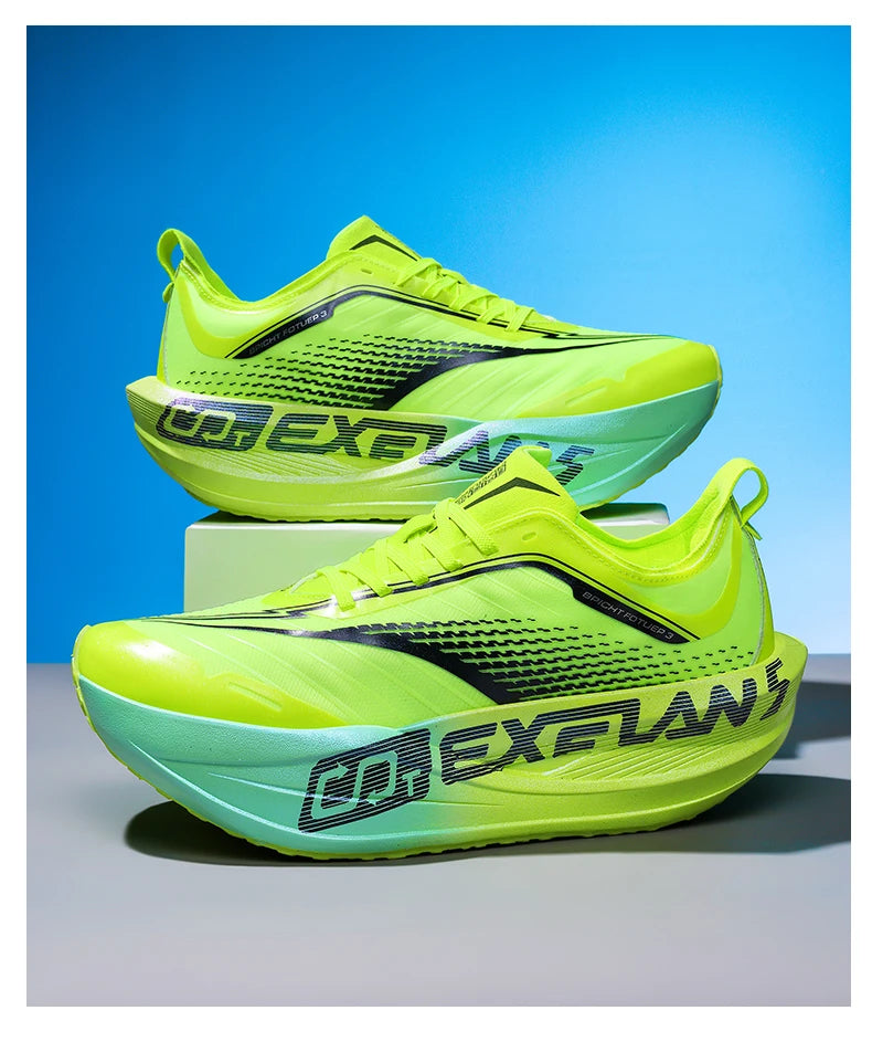 Zapatillas de Running para Hombre con Placa de Carbono, Ultraligeras, Transpirables, con Amortiguación, Antideslizantes, para Maratón, Carreras, Entrenamiento