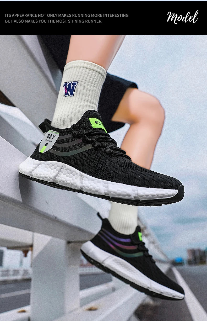 2025 zapatos para hombre, zapatillas transpirables para correr para hombre, zapatos de malla cómodos y ligeros para exteriores, zapatillas para caminar Unisex para mujer