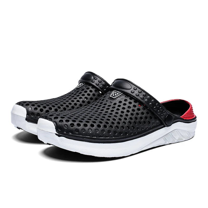 Sandalias de playa Unisex a la moda para hombre, zapatillas antideslizantes de suela gruesa, chanclas ligeras de verano, zapatos de jardín para hombre y mujer