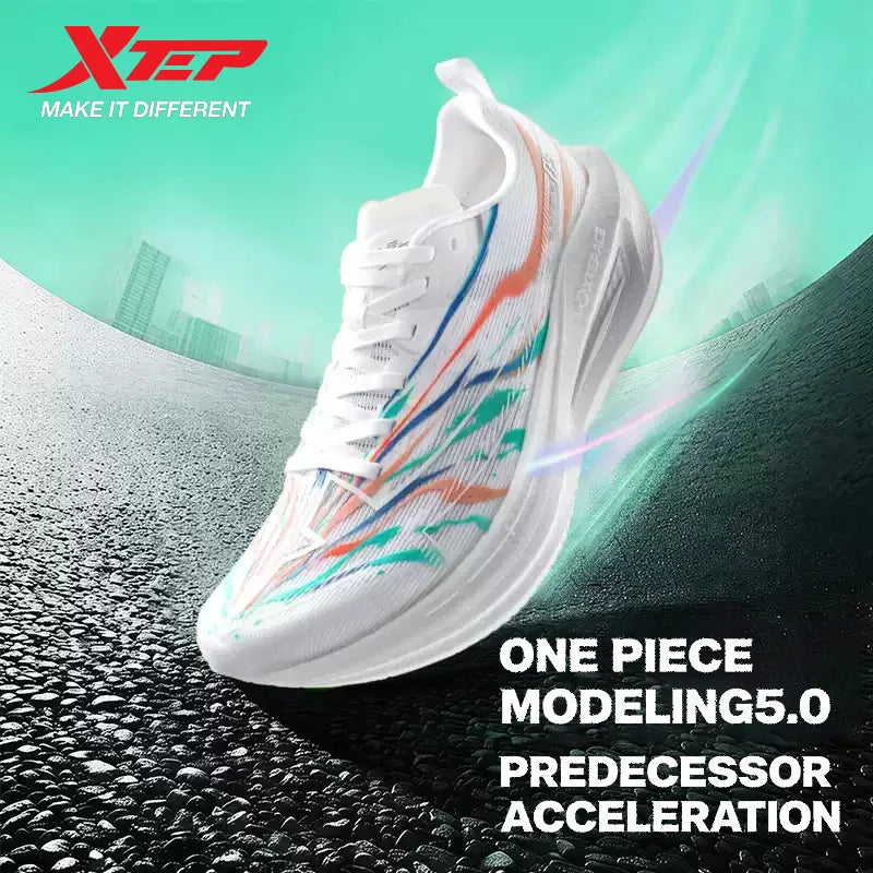 Zapatillas Xtep One Piece Modeling 5,0 para mujer, soporte estable, cómodas, transpirables, duraderas, zapatillas para correr 874218110037