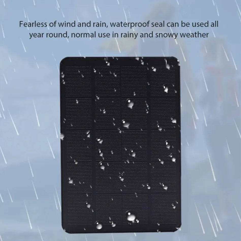 Panel Solar Cargador USB-C 4W IP65 para Cámaras de Seguridad y Luces LED | Clikymport
