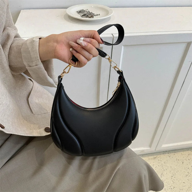 Elegante bolso de axila de cuero de Pu en relieve para mujer, bolso de hombro, bolso de mano de moda, bolso cruzado versátil para ir al trabajo