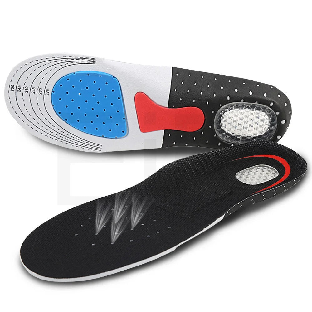 Almohadilla deportiva de Gel de silicona para zapatos, soporte para ARCO, espesamiento, absorción de impacto, almohadilla para zapatos de baloncesto y fútbol, plantilla suave de silicona Unisex
