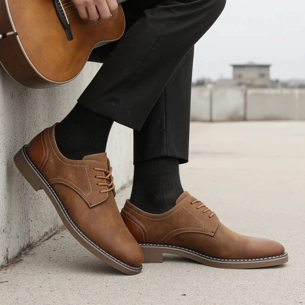 Zapatos de Cuero para Hombre, Cómodos, de Marca, a la Moda 2026