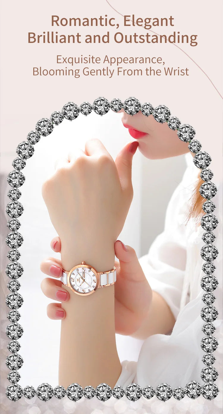 OLEVS Reloj de pulsera Para Mujer, Reloj de marca de lujo Para Mujer, pulsera elegante, relojes de cuarzo a la moda impermeables Para Mujer, Reloj Para Mujer