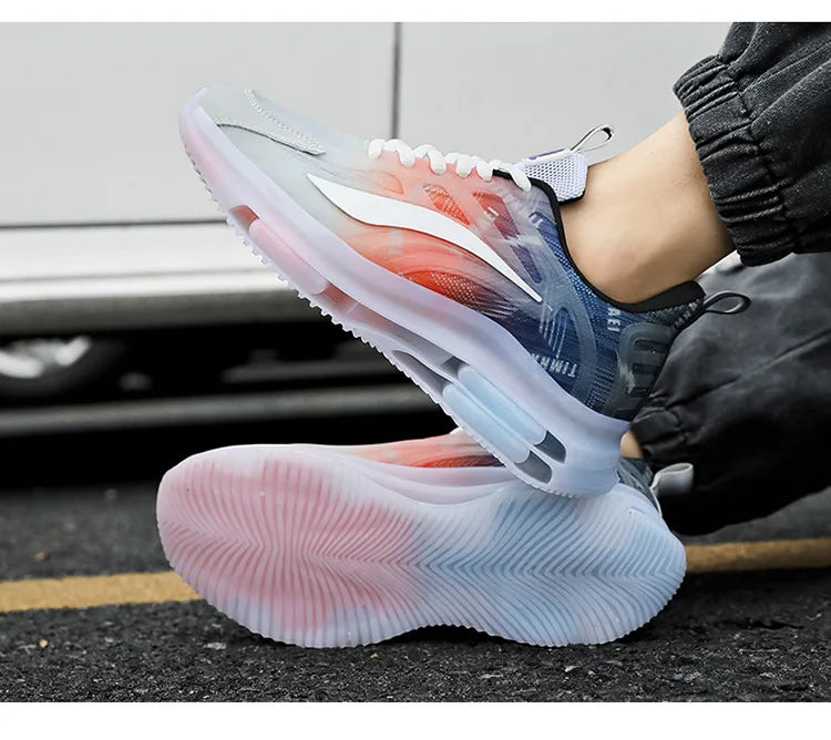 Zapatillas de deporte con cojín de aire para hombre y mujer, calzado deportivo ligero con suela de TPR, para correr, baloncesto y parejas, talla 36-47