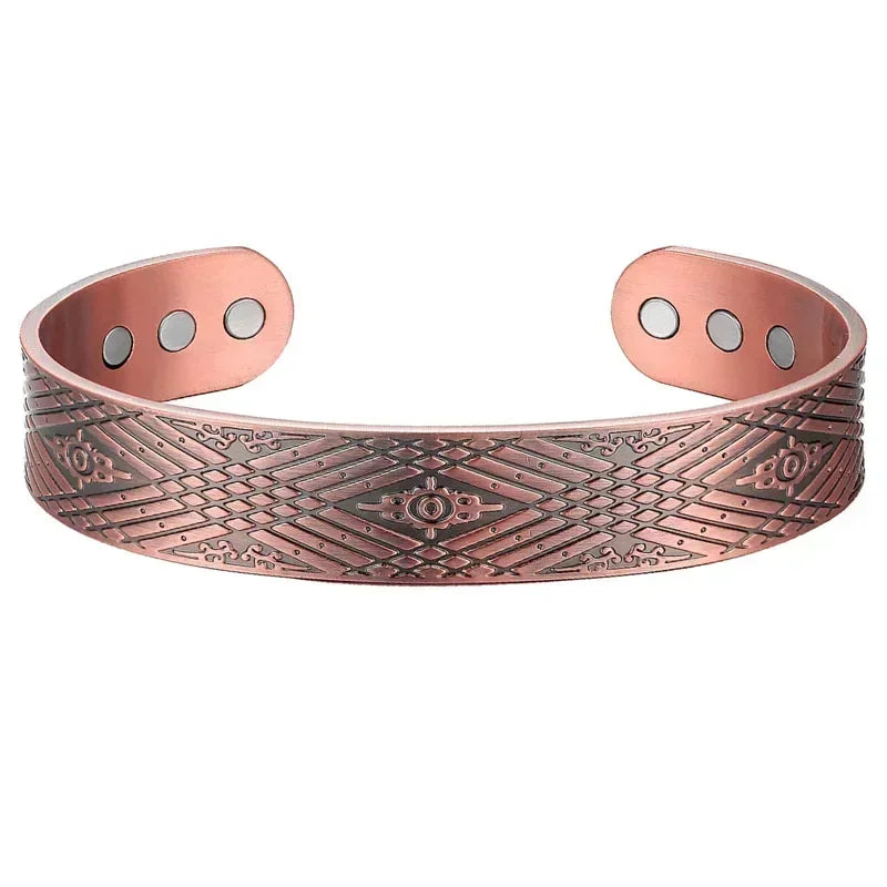 Pulsera magnética de cobre puro para hombres, imanes ajustables para artritis, brazalete para mujeres, terapia, brazaletes de energía para la salud, triangulación de envíos/al por mayor