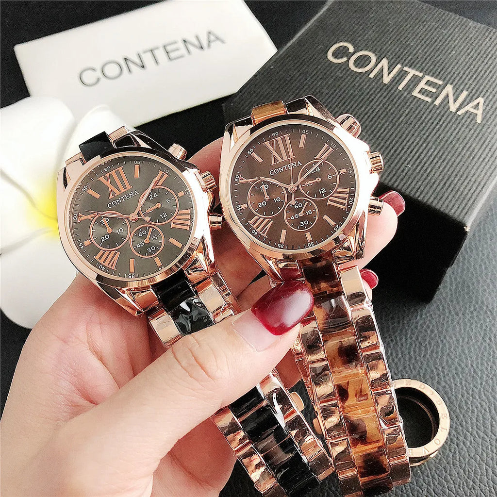 CONTENA Top Brand Luxury Watches for Women Fashion Creative Steel Bracelet Women's Watches Ladies Quartz Watch Reloj Mujer