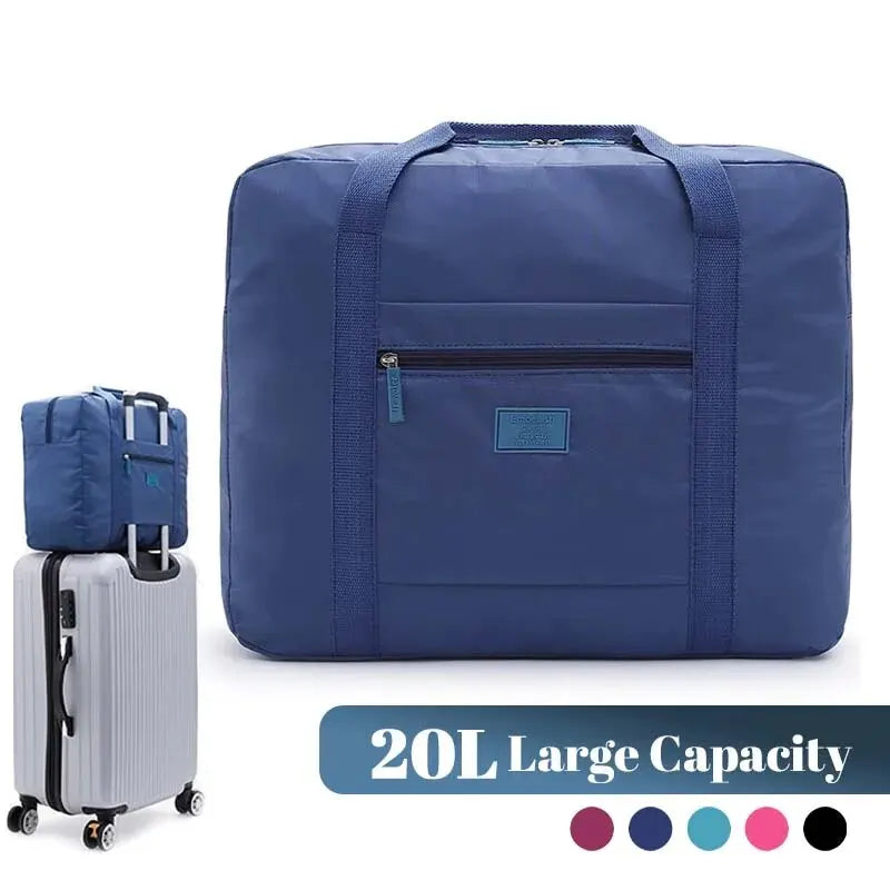 Bolsa de Viaje Ligera y Plegable, Bolsa de Mano Unisex, Equipaje de Mano para Fines de Semana, Estancias Cortas, Viajes, Bolsas Organizadoras de Maletas