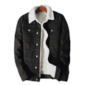 Chaqueta de mezclilla gruesa para hombre, abrigo de terciopelo, Parkas de piel, forro polar interior, invierno y otoño