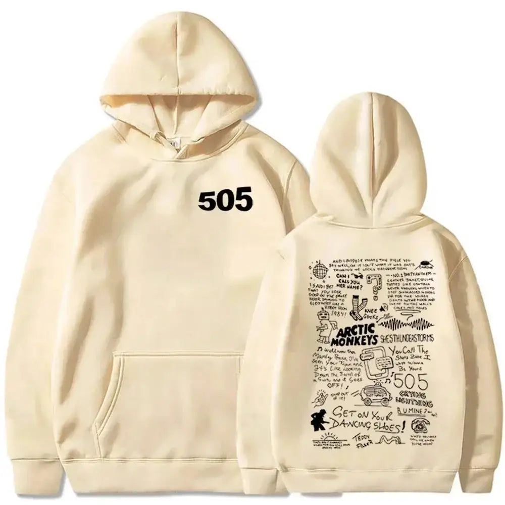 505 Sudadera con capucha Arctic Monkeys Música Sudadera con capucha Arctic Monkeys Merch Regalo para Arctic Monkeys Fan Jersey Tops Streetwear Unisex