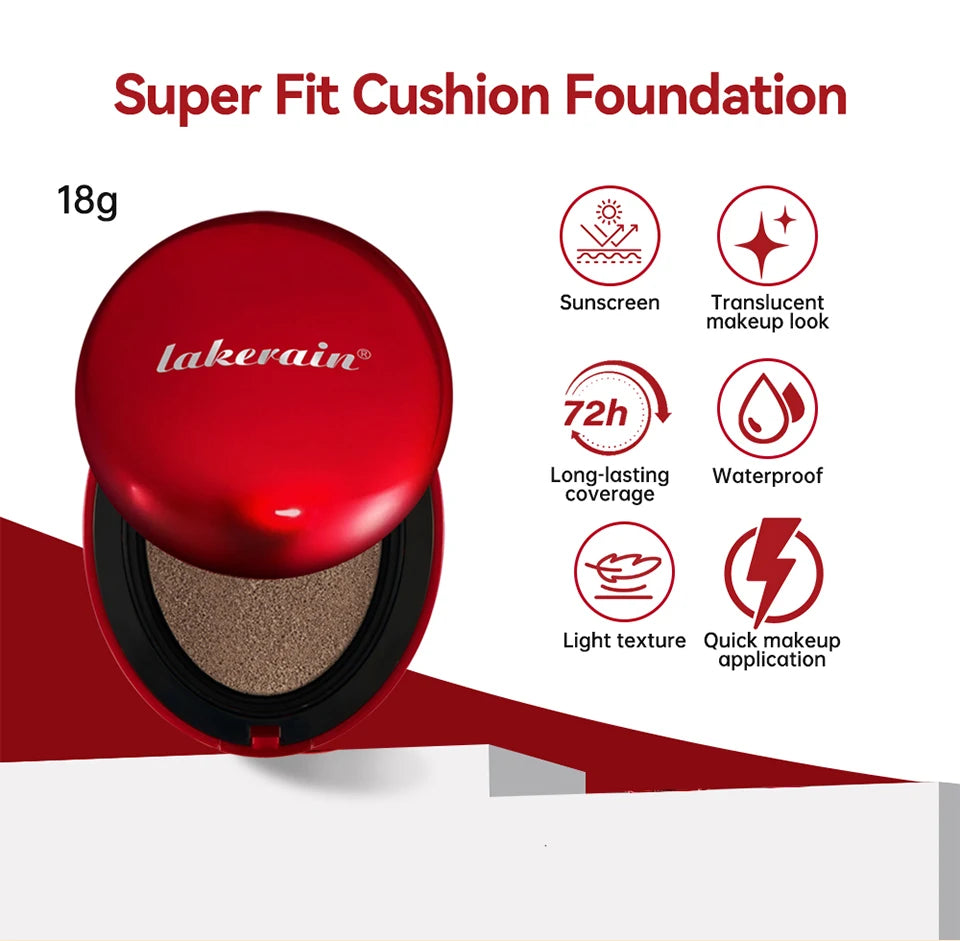Mask Fit Red Cushion Foundation Long-Lasting Lightweight Buildable Coverage Semi-Matte Finish Korean Cushion Founda