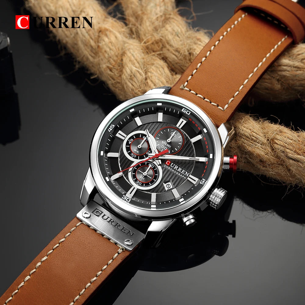 Reloj de Pulsera CURREN 8291 para Hombre, Cronógrafo de Cuarzo, Estilo Casual, Deportivo, Militar, de Moda, para Caballero