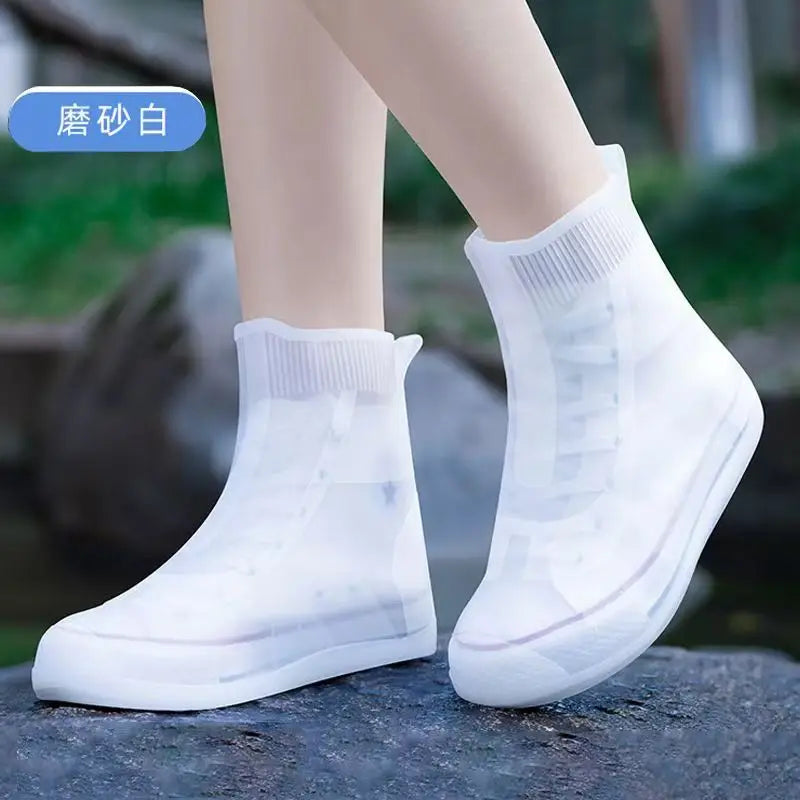 Cubrezapatos de Silicona Impermeables, Cubrebotas de Lluvia Antideslizantes, Cubrecalzado Unisex de Goma Resistente al Agua para Días Lluviosos