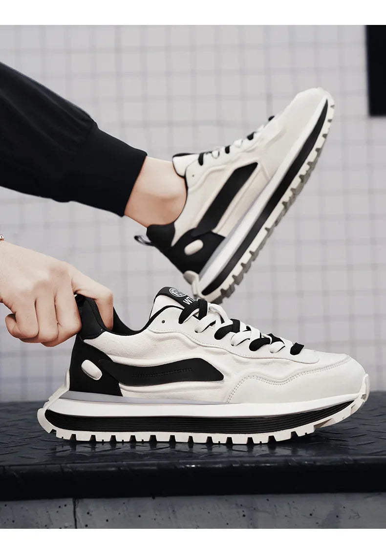 Zapatillas Deportivas Transpirables para Hombre, Primavera 2026, con Suela Suave Antideslizante, Blancas, Modernas, Estilo Casual