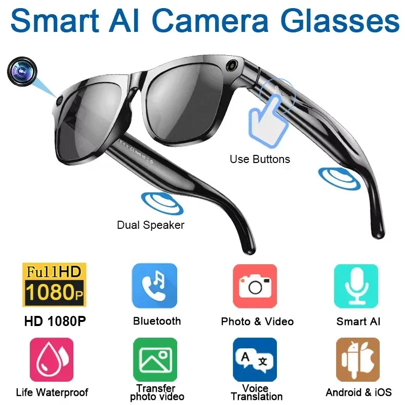Lentes Inteligentes Lenovo con Cámara 8K, Asistente GPT, Bluetooth y Traducción en Tiempo Real