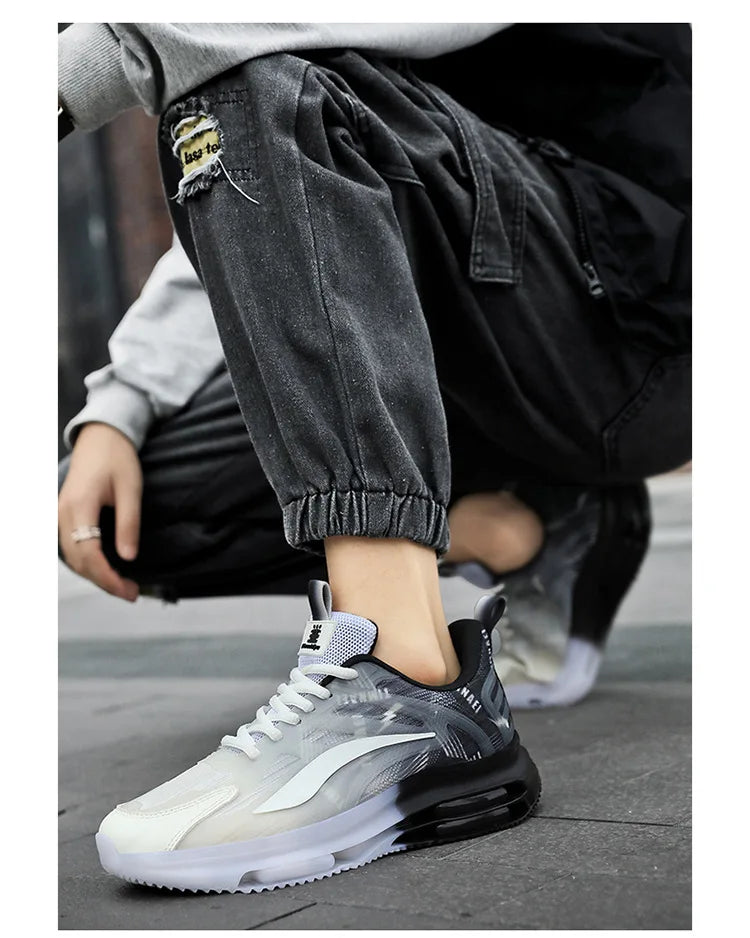 Zapatillas de deporte con cojín de aire para hombre y mujer, calzado deportivo ligero con suela de TPR, para correr, baloncesto y parejas, talla 36-47