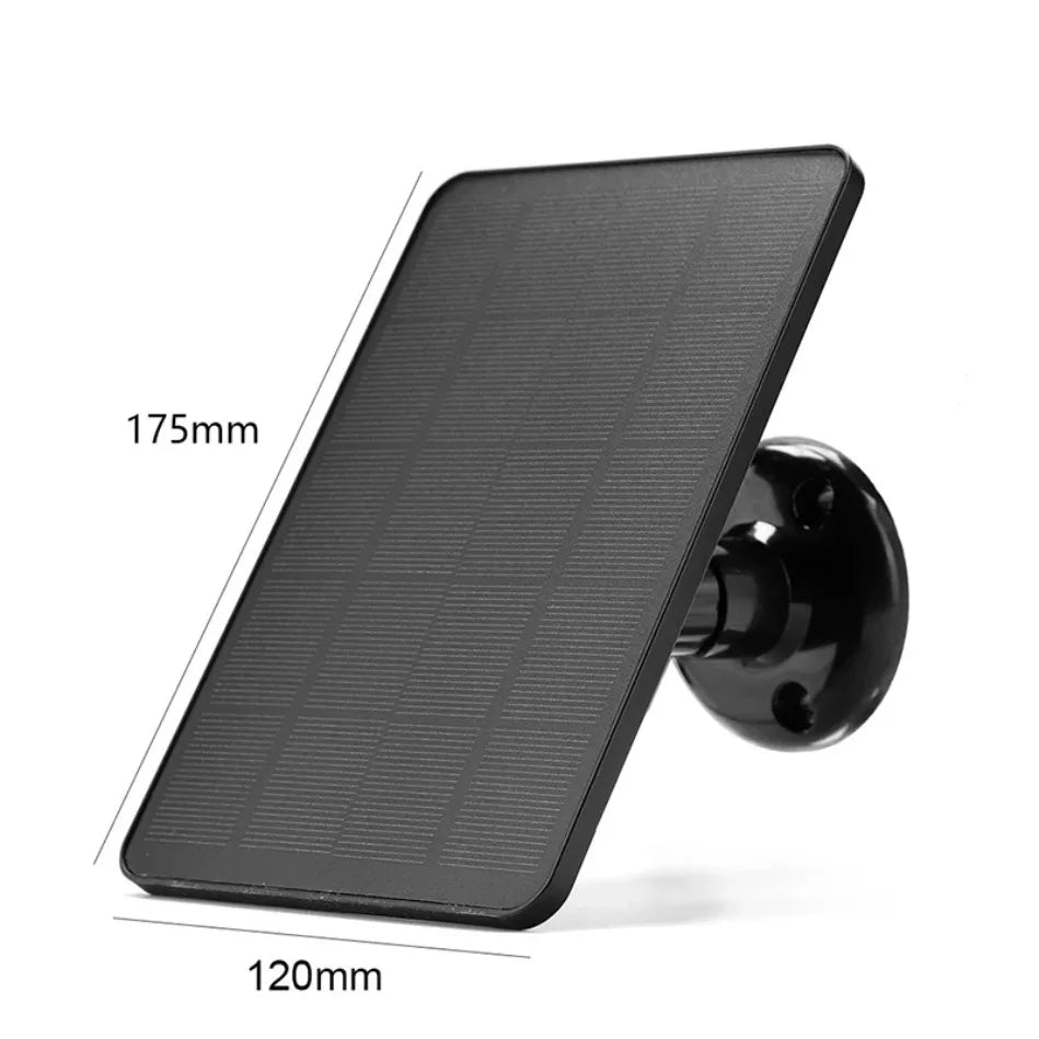 Panel Solar Cargador USB-C 4W IP65 para Cámaras de Seguridad y Luces LED | Clikymport